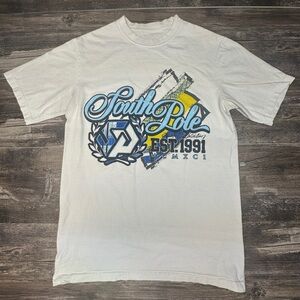 Y2K Southpole Graphic Tee - Men’s Medium - White